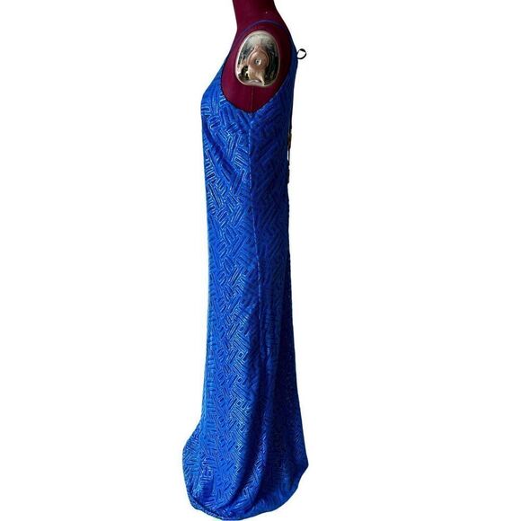 NEW LILLY PULITZER Angel Lace Blue Maxi Dress size S Sleeveless - Picture 12 of 12
